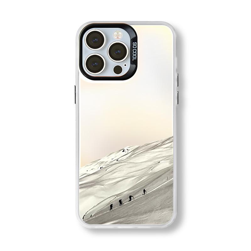 New models of iPhone 18 Pro Max phone cases, 16 matte laser finish, 15 snow mountain design, 14/13 Pro, unisex, and 12XR.