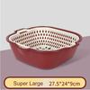 Multifunctional Double-Layer Drain Basket 2PCS/Set Vegetable Wash Basket Plastic Strainer Filter Food Colander Kitchen Gadget