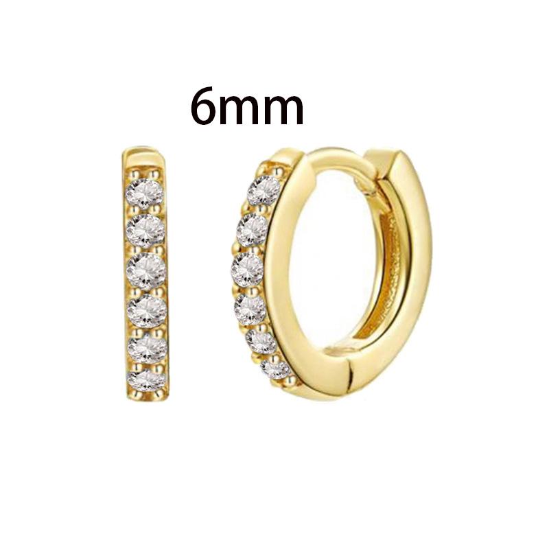 New Design Stainless Steel Cubic Zirconia Small Hoop Earrings For Women Punk Blue Huggie Thin Cartilage Earring Piercing Jewelry