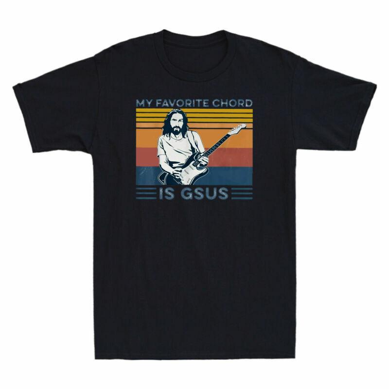 Guitarist Favorite Unisexs Chord Jesus Electric Retro T Gsus Guitar Shirt Is My S