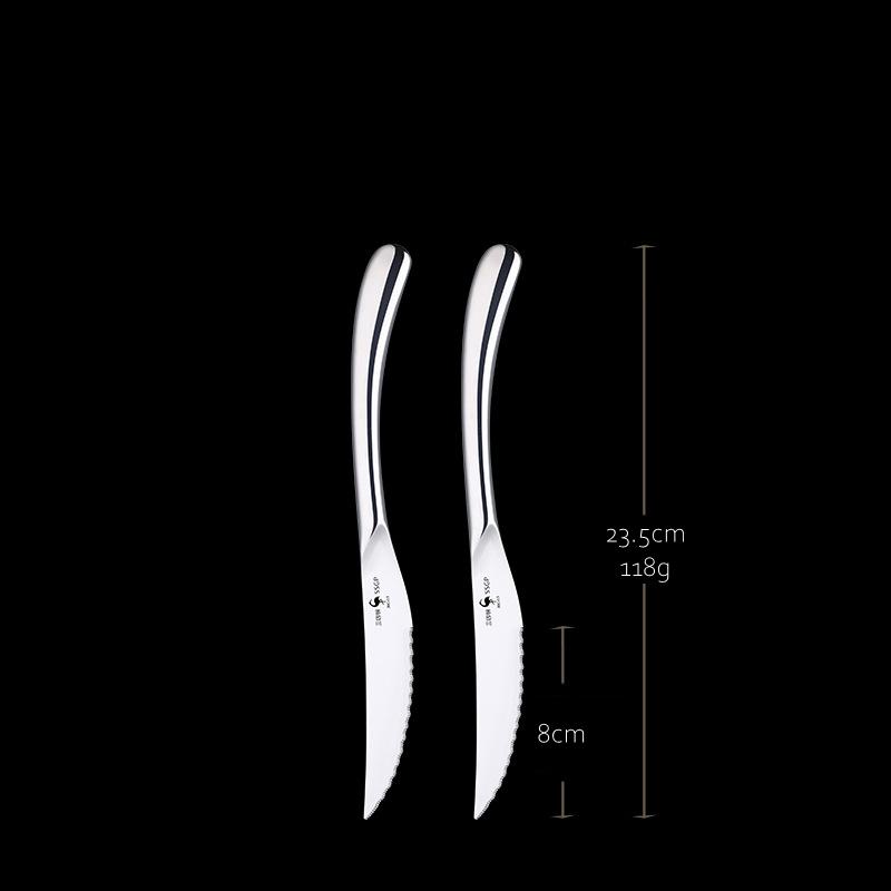 

4 Pieces of Classcical Banquet Steak Knife Ultra Thick 316 Stainless Steel Flatware Ultra Sharp Table Knives Cutlery for Family