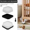12 Pcs Stackable Furniture Riser PVC Non-slip Table Leg Riser with Half Enclosure Design Furniture Leg Accessories for Sofa Bed