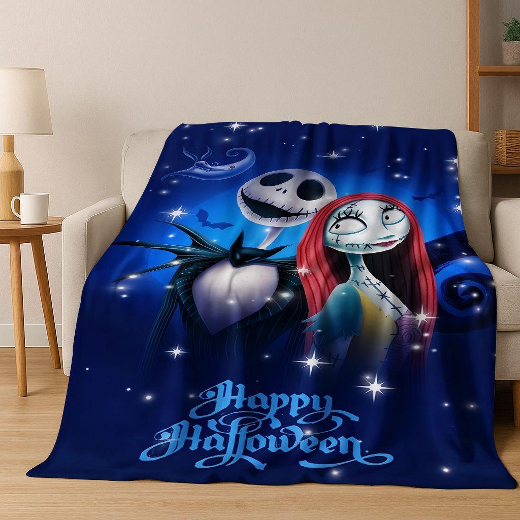 2026 New The Nightmare Before Christmas Jack Cartoon Flannel Blanket,Warm and Cozy Soft Throw Blanket for Home Bedroom Bed Sofa