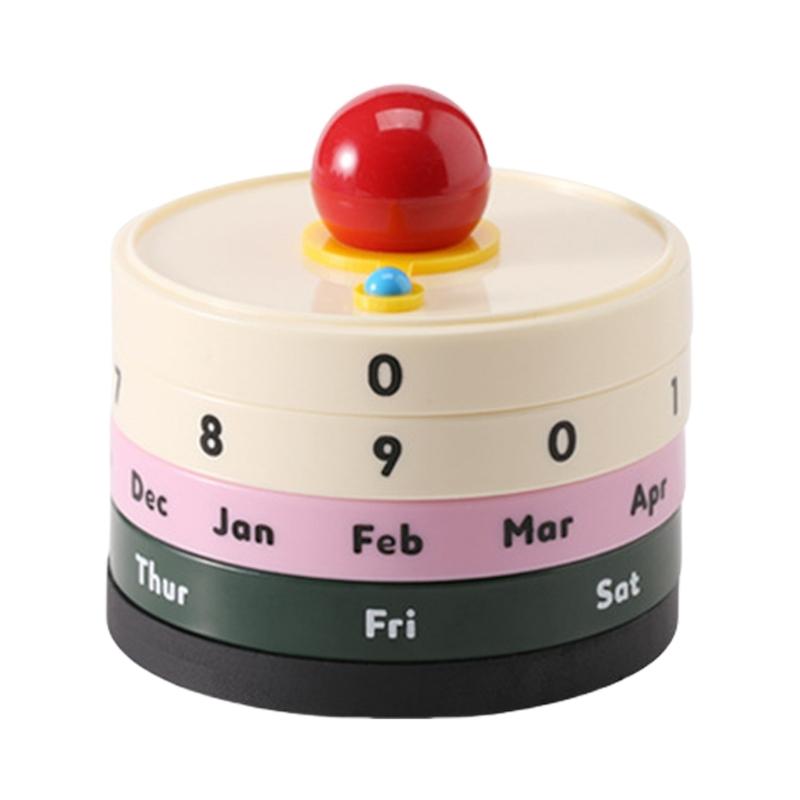 High Aesthetic Rotating Perpetuals Calendar Desk Accessories Ideal For Women Creative Homes Lover Creative Individuals