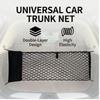 Dubbellaags bagagenet voor kofferbak - Elastisch gaasorganizer met haken