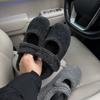 Height-increasing retro woolen velvet women's autumn and winter new snow Mary Jane cotton shoes