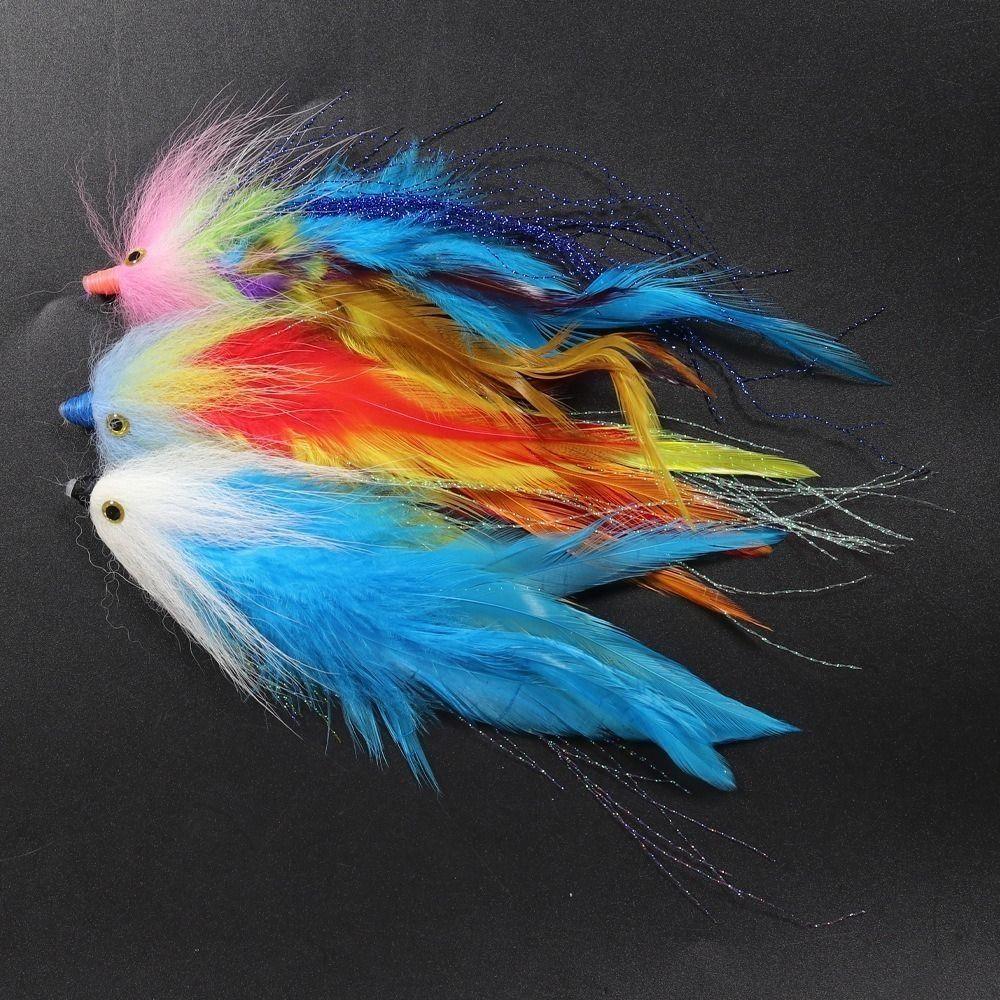 Colorful Ribbon Fly Fish Tuna Lures Flash Line Squid Skirt Lure  Freshwater Saltwater