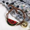 Women's Rhinestone Strawberry Elastic Hair Tie - Korean Style Bun Accessory