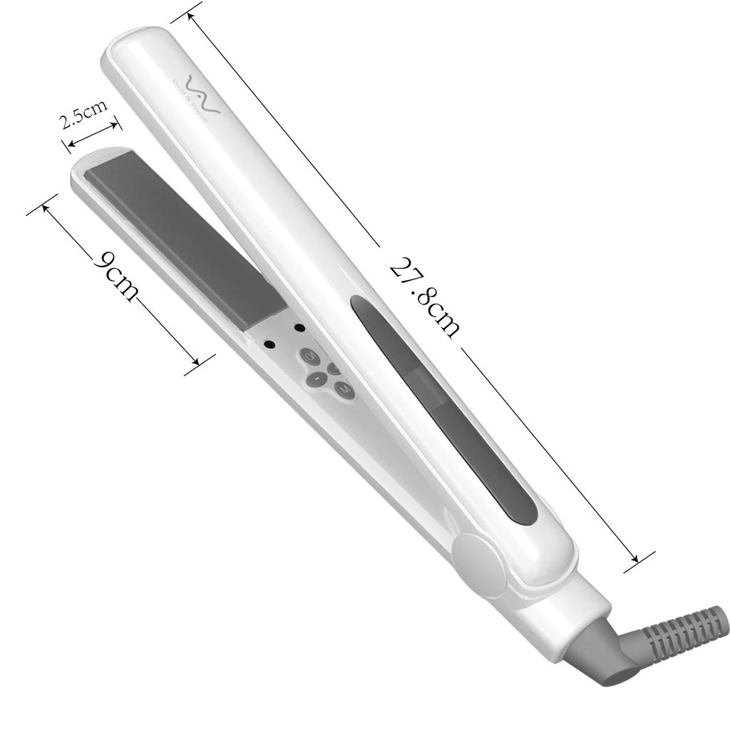 VAV Professional Ceramic Hair Straightener Straight Curl Iron Suitable for Men Temperature Adjustable International Use - & - - 140-230℃ -