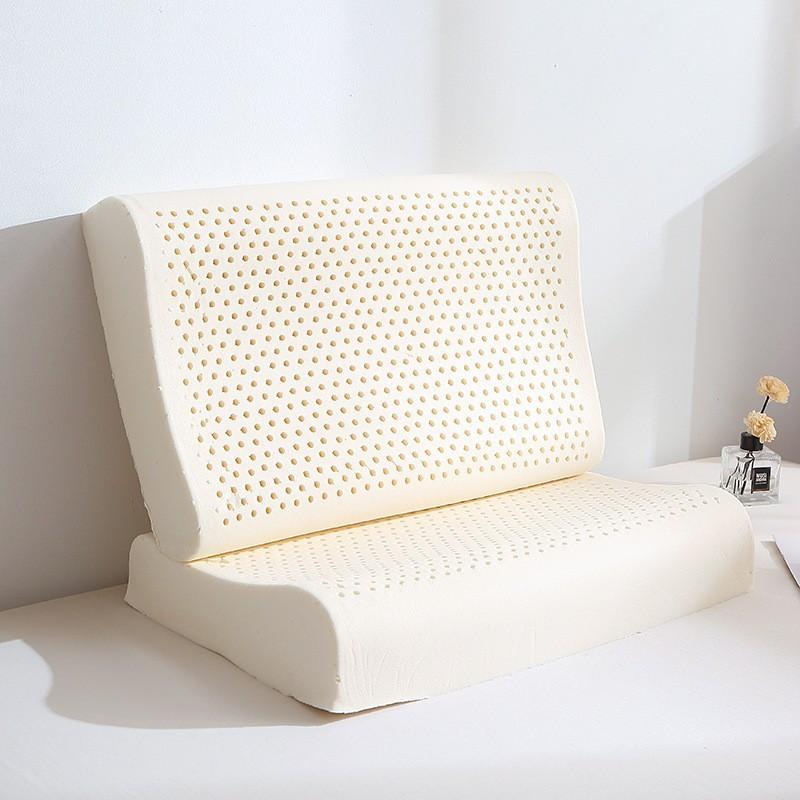 Thai Natural Latex Pillow for Adults Cervical Vertebra Massage Pillow Core Pillow for Comfortable Sleep