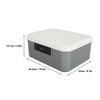 Lockable Storage Box 9L Spacious Capacity Double Layer Password Storage Locking Box Document Organizer for Home