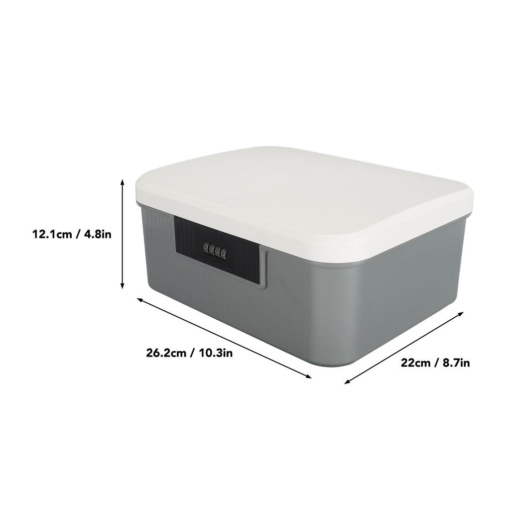 Lockable Storage Box 9L Spacious Capacity Double Layer Password Storage Locking Box Document Organizer for Home