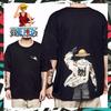 ONE PIECE LUFFY BYE Cotton Tshirt T Shirt Streetwear Men Women Unisex Baju Lelaki Wanita Perempuan