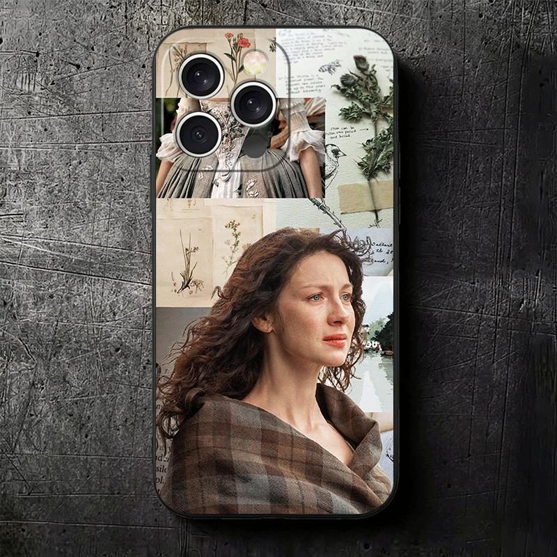 Outlander TV Claire Soft Phone Case for iPhone 16 16E 17 Air 15 Pro Max 14 Plus 13 Mini 11 12 7 Black Cover Back Shell