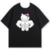 Fitness Theme Printed Childrens Tshirt Loose Casual Round Neck Parent Child Short Sleeve 2026 Summer New Style