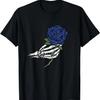 Skeleton Hand Holding Blue Rose T-Shirt