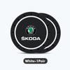 KEOW9 2pcs Silicone Car Coaster Water Cup Bottle Holder Mat Anti-Slip Pad For Skoda Fabia 1 2 Octavia a7 RS Superb Rapid Yeti Karoq