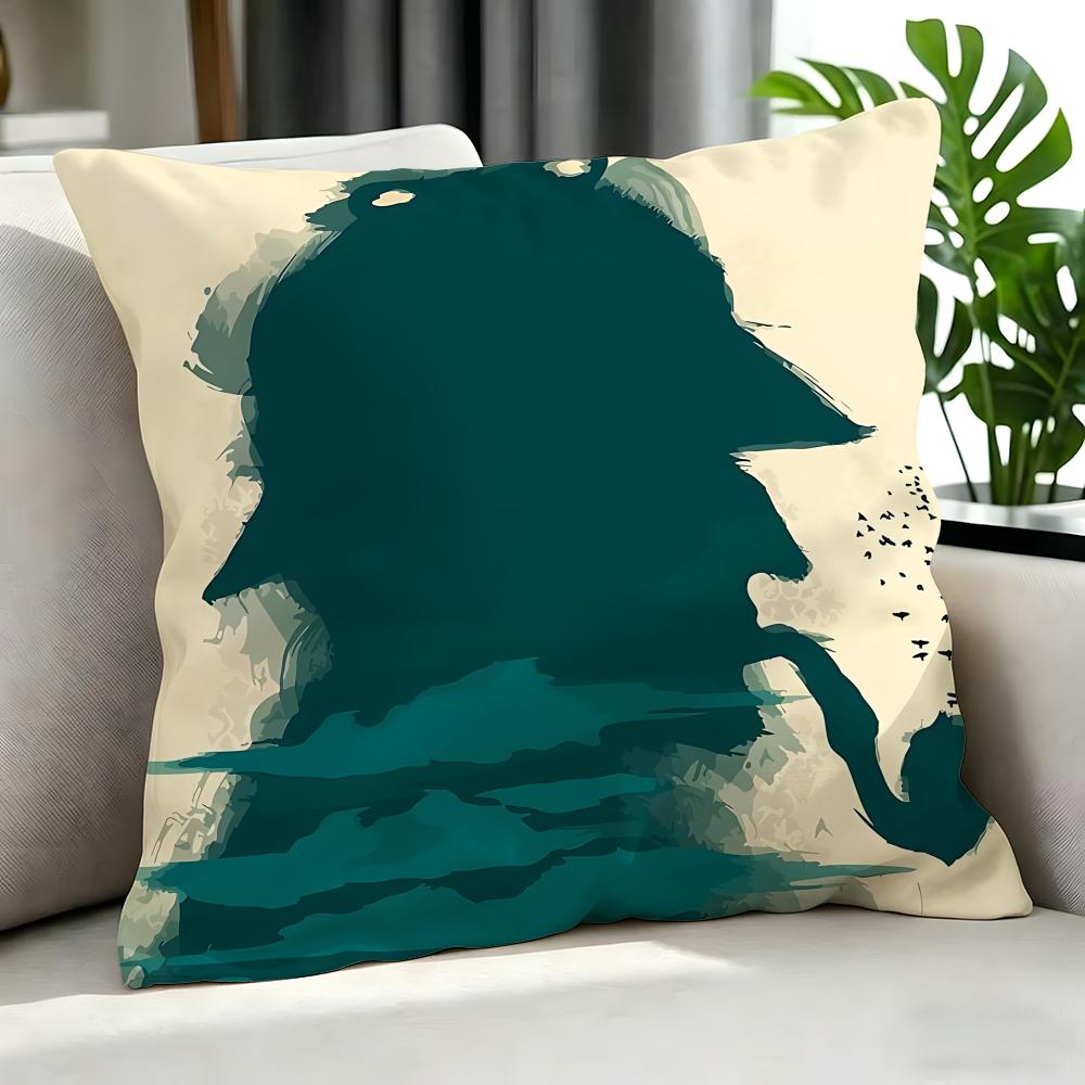 character Sherlock Holmes Cushion Cover Cushion Cover Set Pcs x x x Pillowcase Decorative Sofa Home Decor