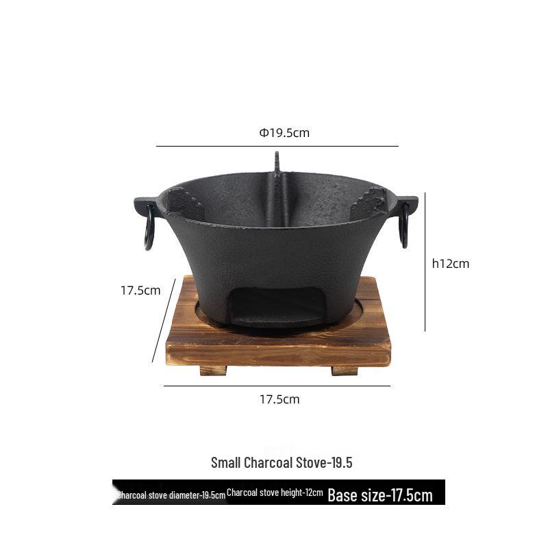 Cast Iron Charcoal Stove & Grill: Outdoor Tea Warmer, Camping BBQ, Hot Pot Fireplace