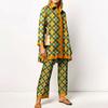 Autumn Creative Print Two-Piece Set Fall Fashion Print Casual Long-Sleeve Suit