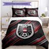 Austria Football Printed Bedding 3 Piece Set Cozy Breathable Bed Cover Set as Housewarming Holiday Gift