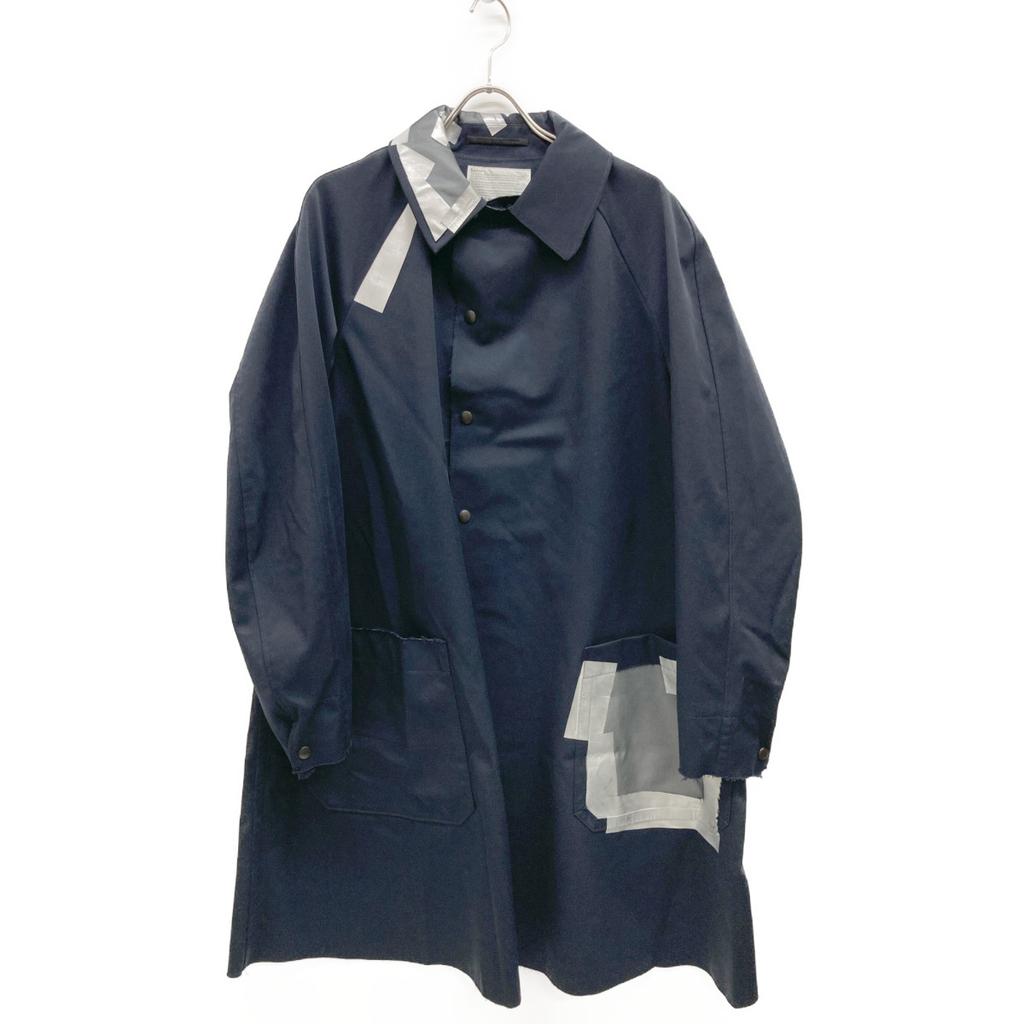 kolor 19WCM C06104 Nylon twill 3-layer soutien collar coat coat Not written Navy SilverUsed