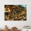 Pieter Bruegel cel Bătrân Imprimeu Lupta dintre Carnaval și Post Artă Tablou pe Pânză Căderea Îngerilor Rebeli Poster Decor