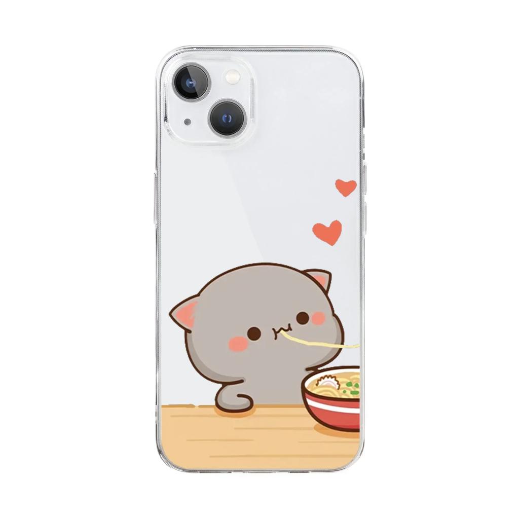 Funny Couple Cats Funda Phone Case For iPhone 17 16 15Pro Max 11 12 13 14Pro Plus Shockproof Coque Iphone Shell Bumper