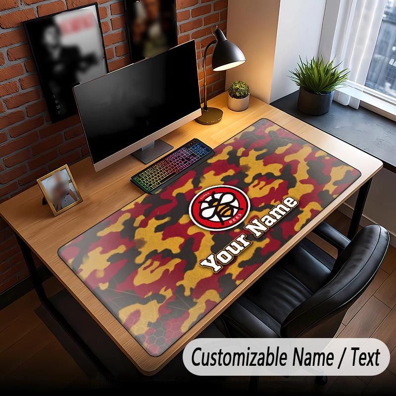 Large Mouse Pad Brentford Football Print Custom Name Text Desk Mat for Office Gaming