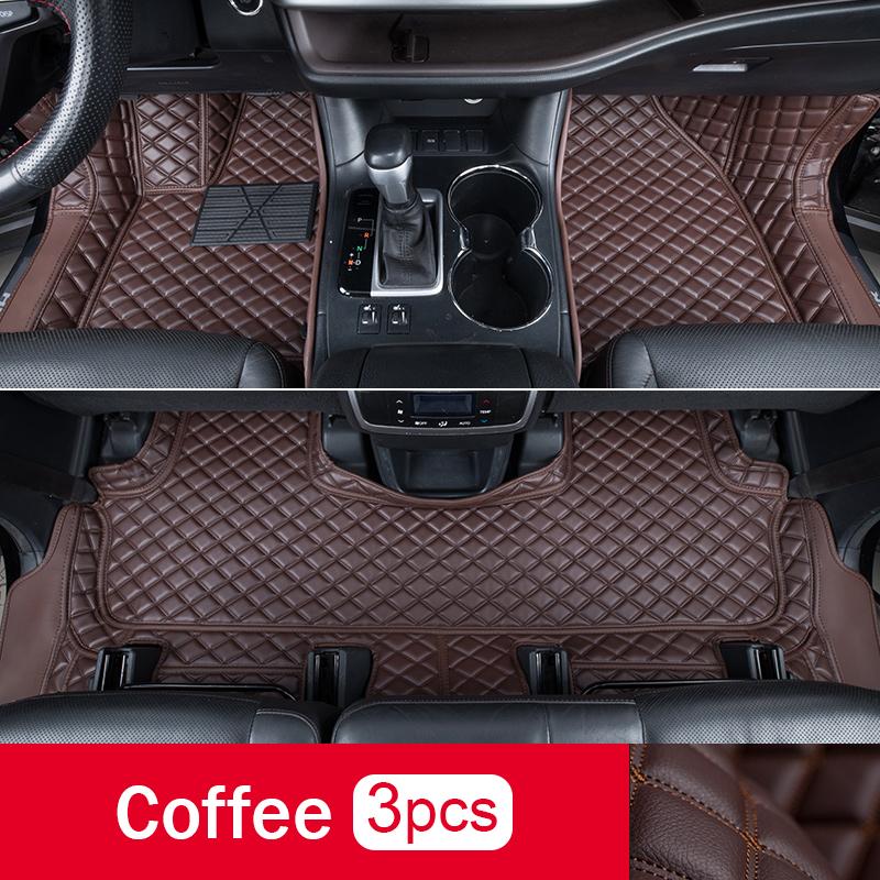 

PU кожаный автомобильный коврик для пола ковры для салона коврики для ног чехлы аксессуары для Toyota Highlander XU70 2020 2021 2022 2023 гибрид