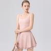 High-Waist Lace Tennis Dress with Chest Pads & Tummy Control