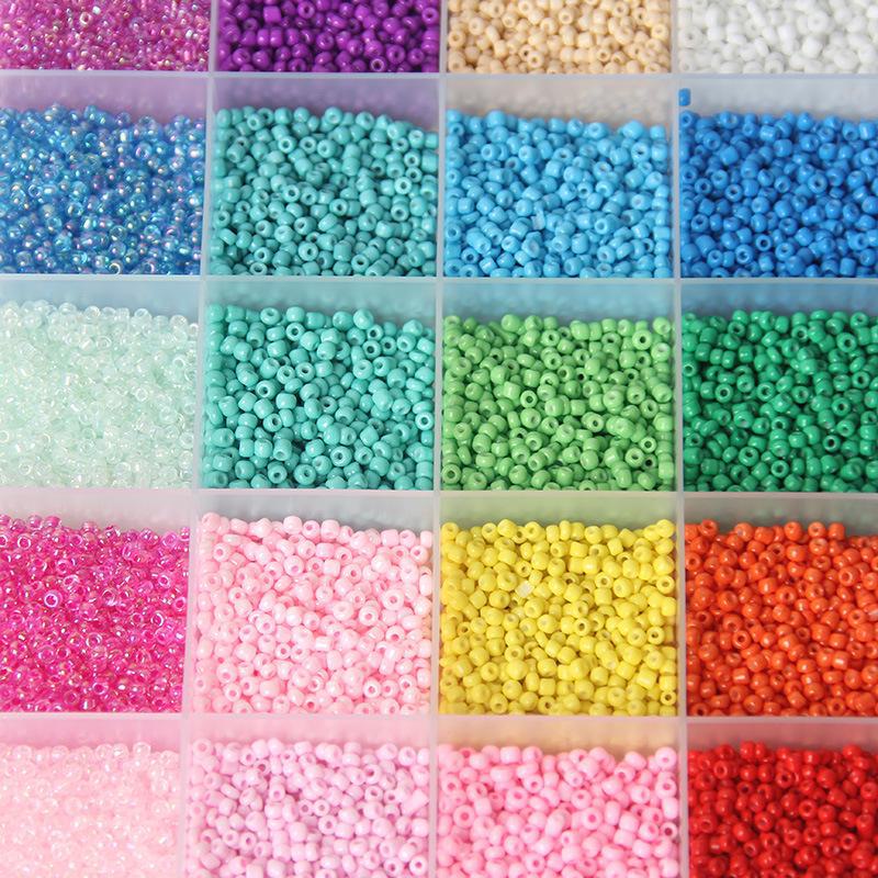 2mm Jednokolorowe szklane koraliki do samodzielnego tworzenia biżuterii - kolczyki, bransoletki, naszyjniki, akcesoria