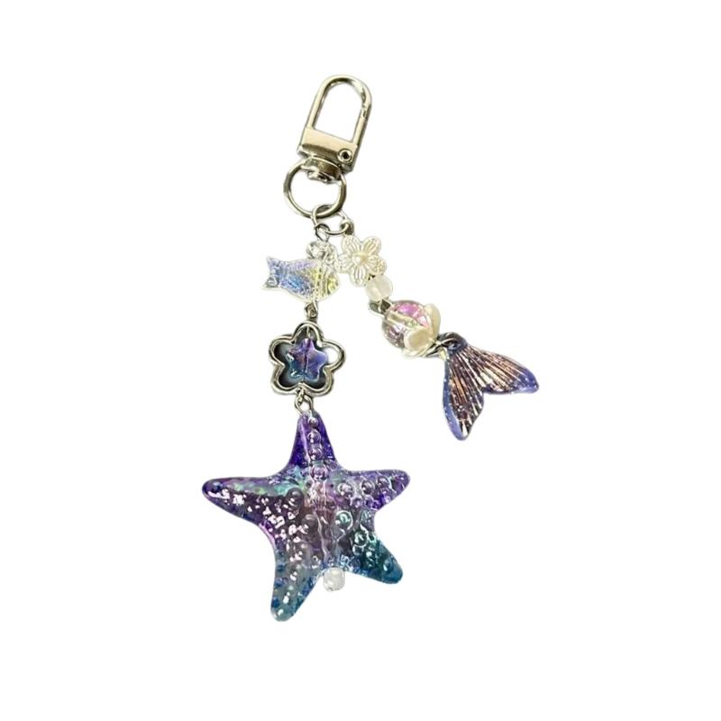 

Portable Mermaids Designs Acrylic Phone Charm Sturdy Keychain for Everyday Use for Women