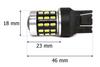 2 Pcs LED Bulb 7443, W21/5W 12-24V CANBUS 1800lm White with Off-Road Lens