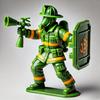 Green Fireman Figurine Mini Firefighter Soldier Resin Statue Sculpture Model Toy Home