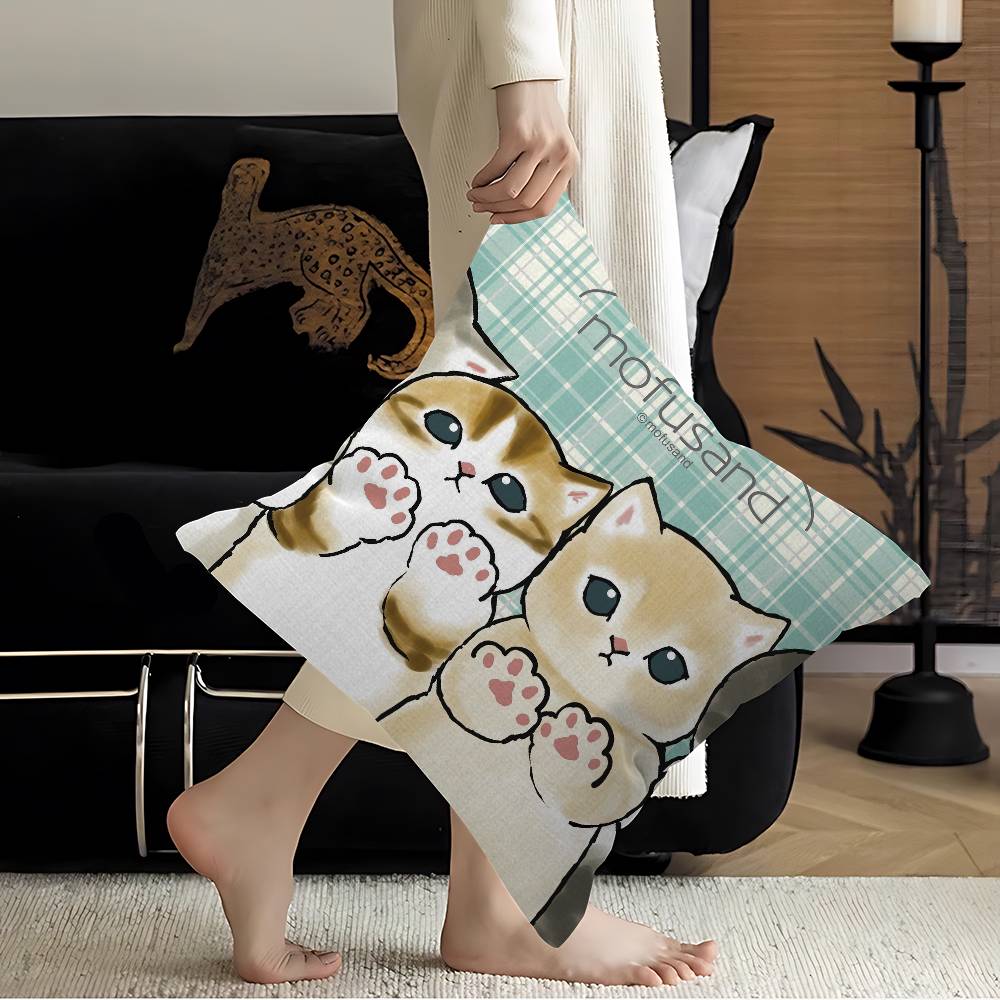 Funny Cat Mofusand Pillow Anime Pillow Sofa Bed Head Pillow Cover Cushion Cover 45X45 Cm Fashion