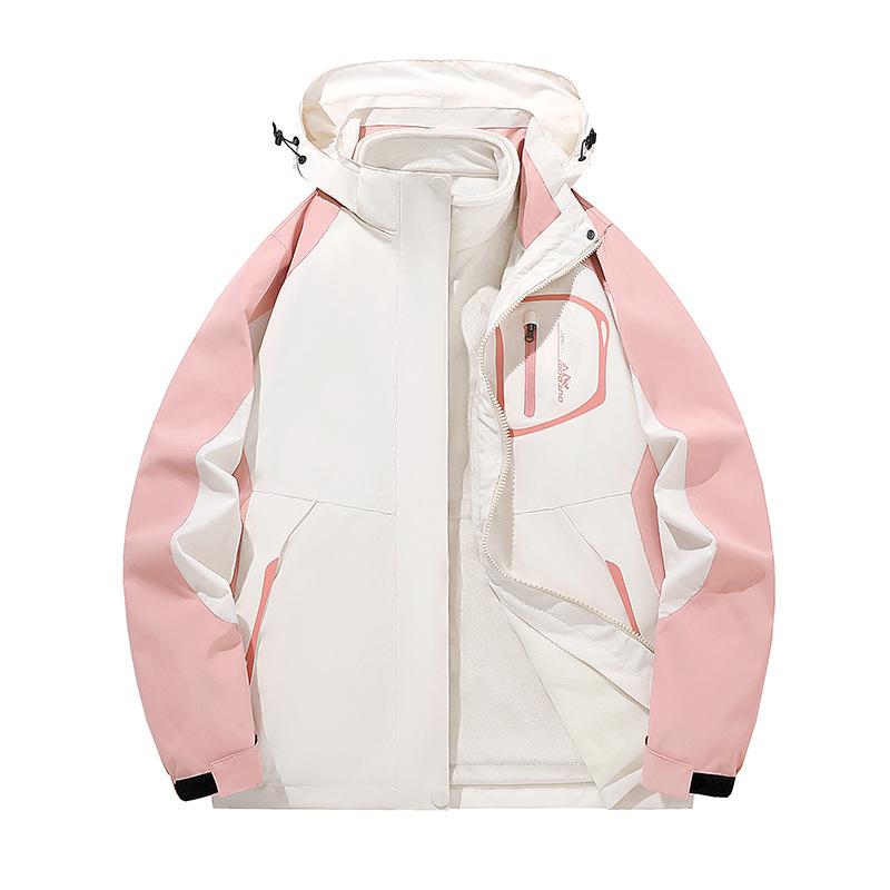 New Autumn and Winter Jacket Outdoor Three-in-one Removable Liner Windproof and Waterproof Jacket Thickened