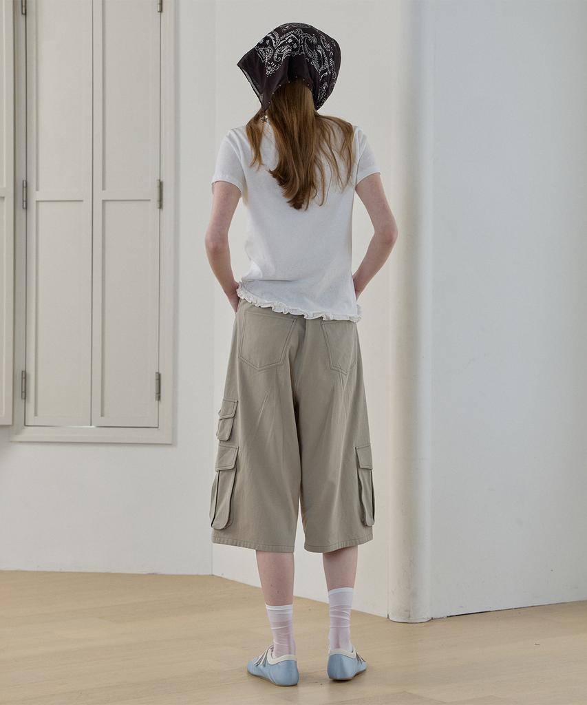 JUCYJUDY Frilled Hem Short Sleeve T-Shirt Jzts329B