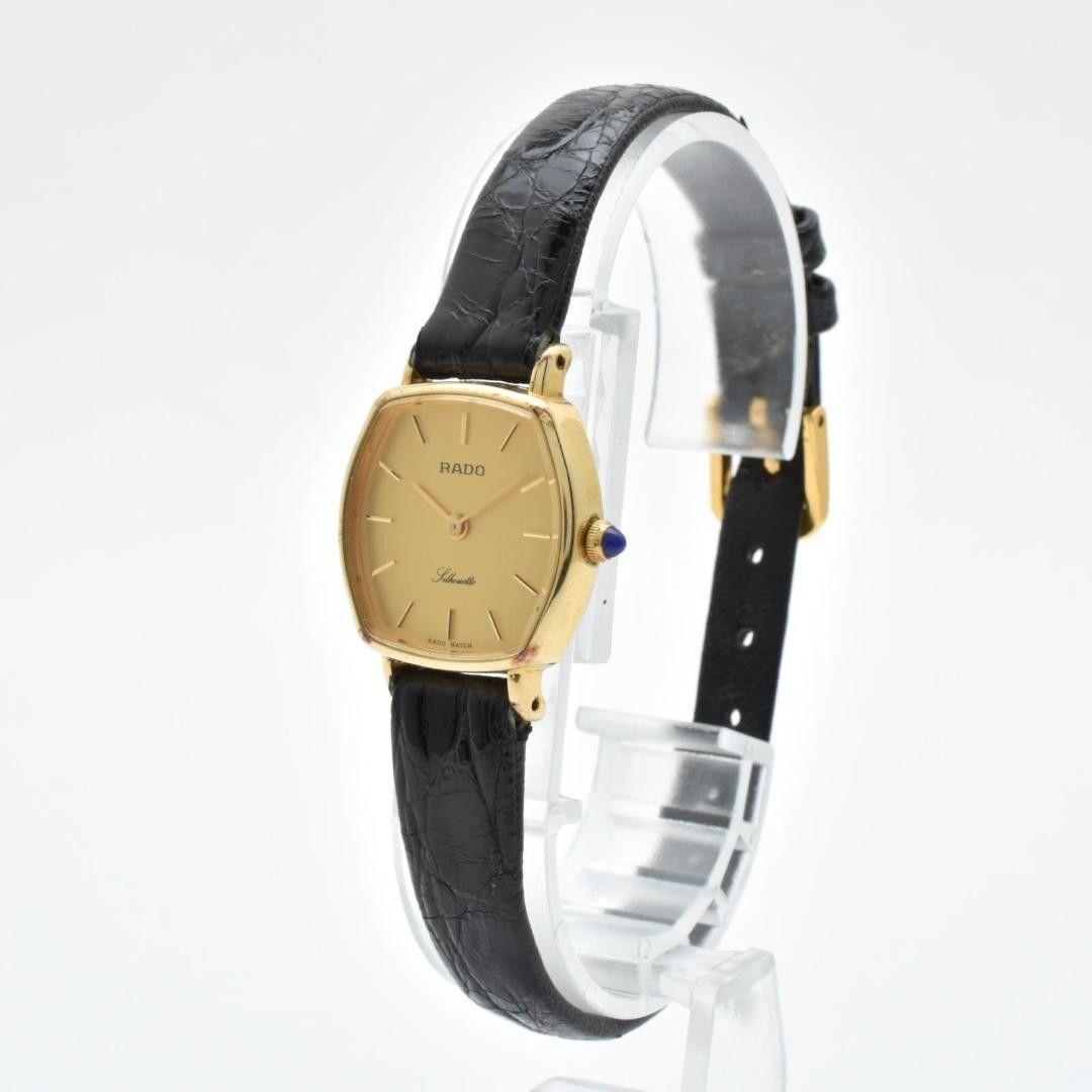 Used Operation RADO Ladies Watch Gold Dial Leather Belt