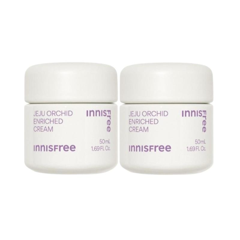 Innisfree Krem nawilżający Jeju Orchid Enriched Cream 50ml przeciwstarzeniowy z ekstraktem z orchidei Jeju do ujędrniania, pielęgnacji zmarszczek i nawilżania