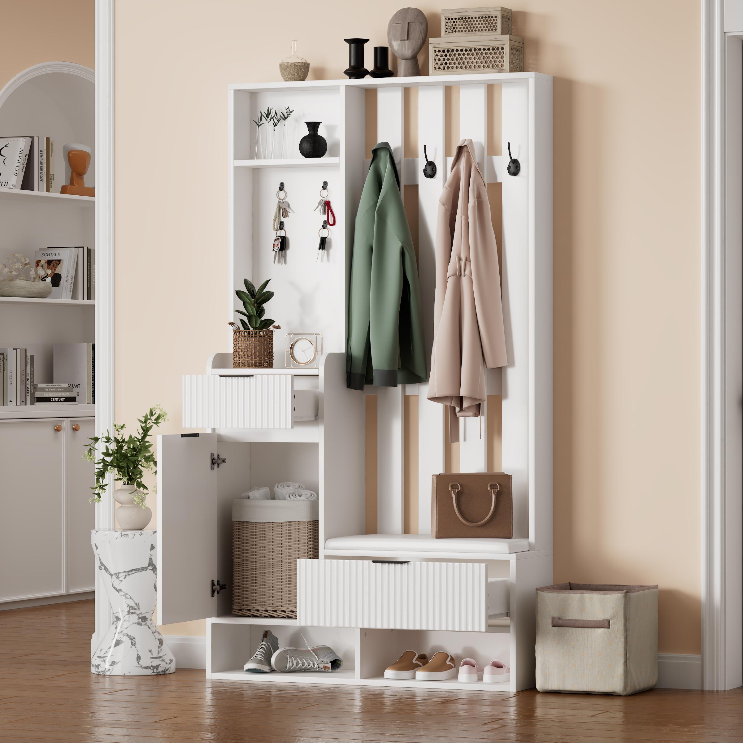 100*30*180cm Coat Rack 6-in-1, with 8