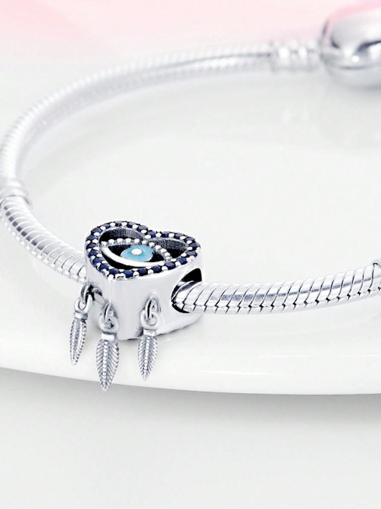 Charms Plata Angel Of Love With Magic Eyes Beads Charm Copper Plated Fit Charms Original Bracelet For Jewelry Making Diy Charm