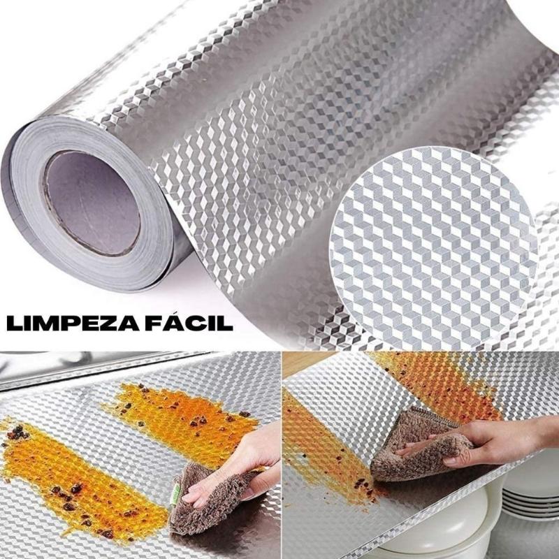 2/5/10 Meters 3D Aluminum Foil Adhesive Paper Roll Waterproof Protection For Kitchen And Stove