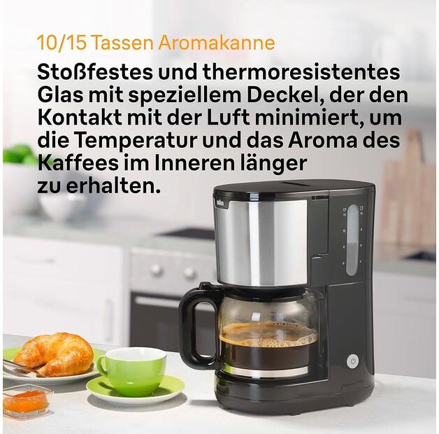 Кофеварка Braun KF 1500 BK (0X13211065)