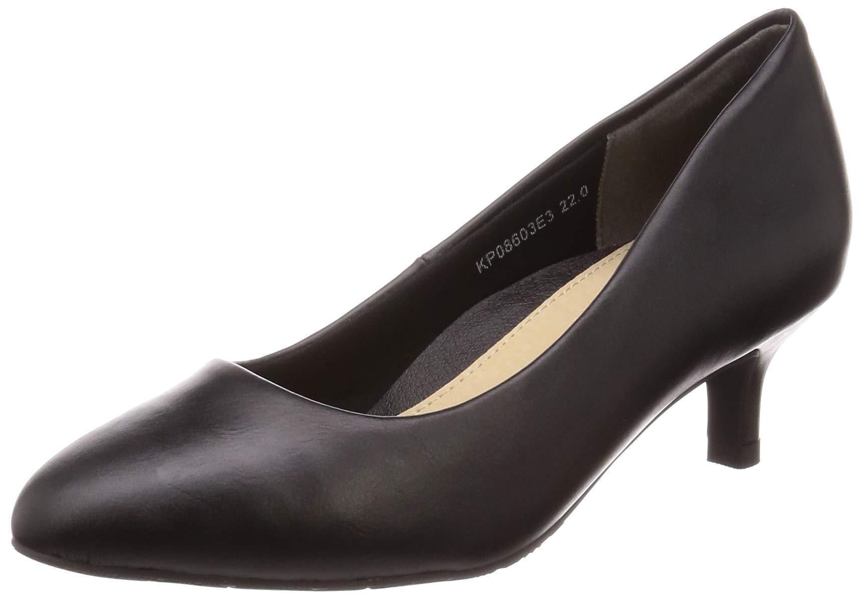 

Randa Women s KP08603 3E/Stress-Free Round Toe Pumps, Size 24.5cm, Black/Small