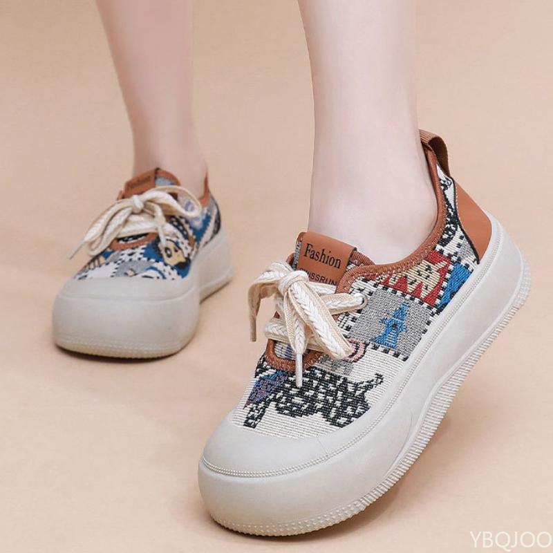 Fashion Women's casual sports comfortable height increase breathable lace up fashionable single shoes versatile lightweight shoes