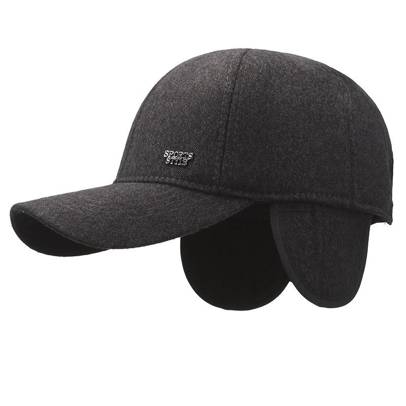 Winter Hat Men'S Thermal Baseball Cap Cotton Hat Ear Protector Old Man Hat Outdoor Versatile Old Man Thickened Cap