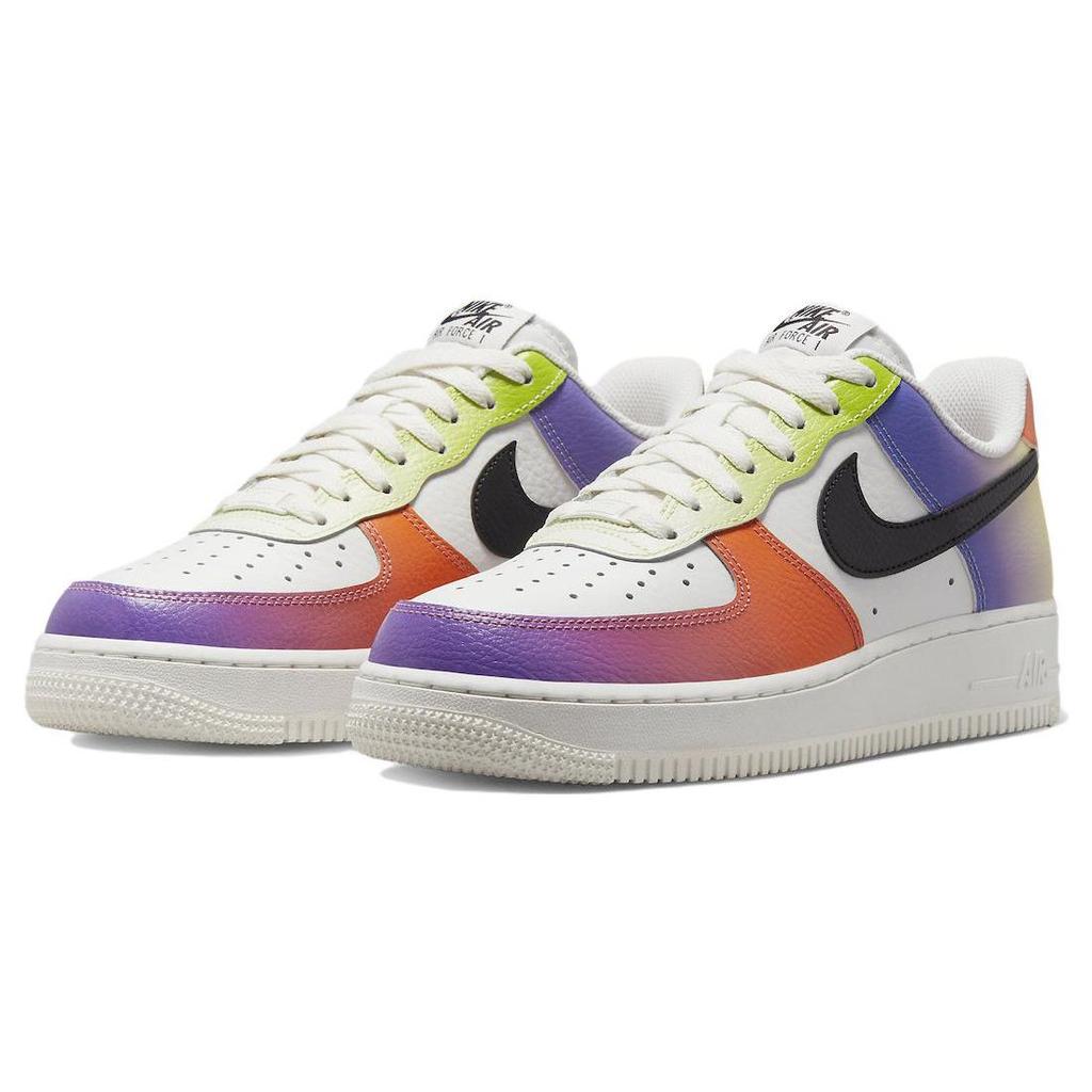 Nike Air Force 1 07 Multi-Color Gradient Women Sneakers Summit-White Bright-Mandarin Action-Grape FD0801-100