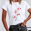 Fashion Women Retro Creative Floral Pattern Print T Shirt Funny Casual O-neck Short Sleeves T-shirt Summer Female Tee Shirt