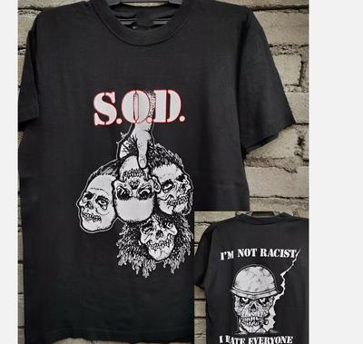 1990_s S.O.D Stormtroopers of Death Pushead Μπλουζάκι Unisex Διπλής Όψης AC1155